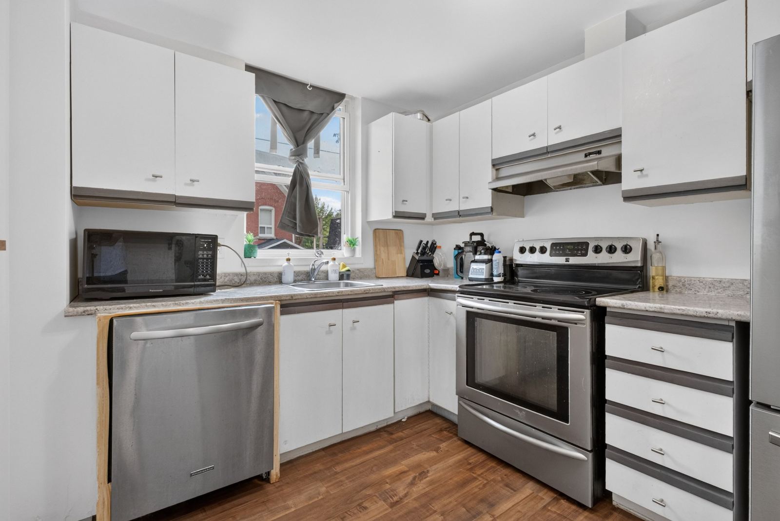 Kitchen with stainless appliances