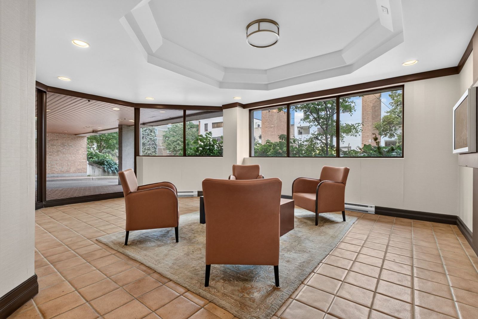 Renovated lobby seating area